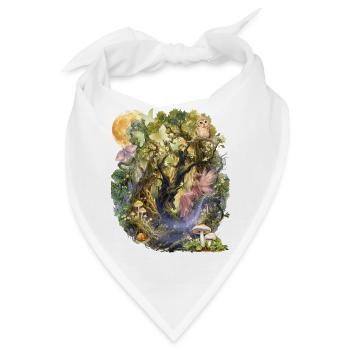 Mondlicht-Fee im Waldtraum - Bandana - Weiß - Vorne