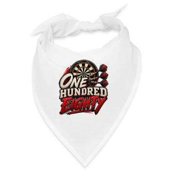 Dart Dartspieler One hundred eighty Dartscheibe - Bandana - Weiß - Vorne