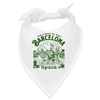 The Welcome To Barcelona Spain Catalan Cityscape - Bandana - Weiß - Vorne