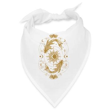 Koi-Sonne-Mond-Gleichgewicht - Bandana - Weiß - Vorne