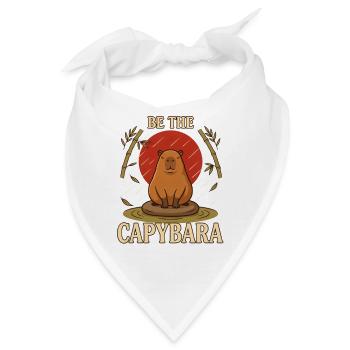 Be the Capybara – inspirierendes Tierdesign - Bandana - Weiß - Vorne