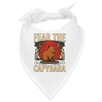 Fear the Capybara – Lustiges Vintage-Tierdesign - Bandana - Weiß - Vorne