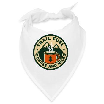 Trail Fuel Kaffee Berge Logo - Bandana - Weiß - Vorne