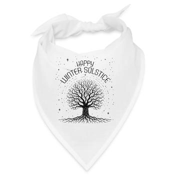 Yule Winter Happy Winter Solstice Christmas - Bandana - Weiß - Vorne