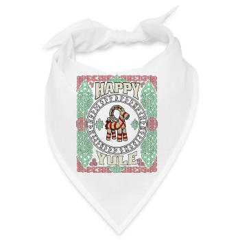 Happy Yule Winter Solstice Christmas Ugly - Bandana - Weiß - Vorne