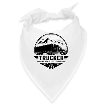 Trucker Life Behind the Wheel - Bandana - Weiß - Vorne
