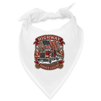Tank Driver Highway Tanker Legend Transport Expert - Bandana - Weiß - Vorne