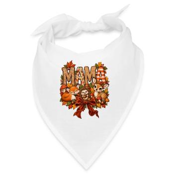 Schlafende Waldtiere Mama - Bandana - Weiß - Vorne