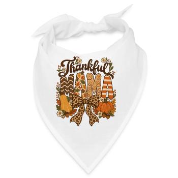 Dankbare Mama Leopard Bow Fall - Bandana - Weiß - Vorne