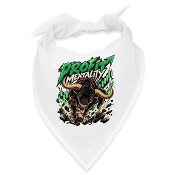 Profit Mindset Stier Grafik - Bandana - Weiß - Vorne