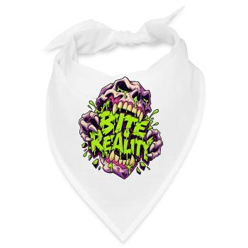 Beißende Realität Neon-Skull - Bandana - Weiß - Vorne