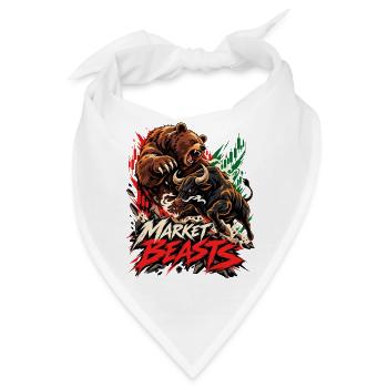 Market Beasts: Bärensturm vs Stier - Bandana - Weiß - Vorne