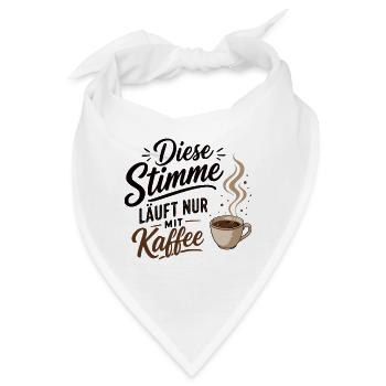 Chor - Diese Stimme läuft nur mit Kaffee - Bandana - Weiß - Vorne