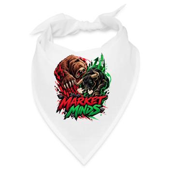 Markt Minds: Bullen vs Bären - Bandana - Weiß - Vorne