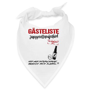 Gästeliste Junggesellenabschied Gästebuch Hochzeit - Bandana - Weiß - Vorne