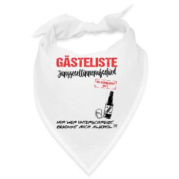 Gästeliste Junggesellinnenabschied Gästebuch - Bandana - Weiß - Vorne
