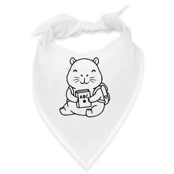 Süßes Capybara-Zurück-an-die-Schule-Geschenk - Bandana - Weiß - Vorne