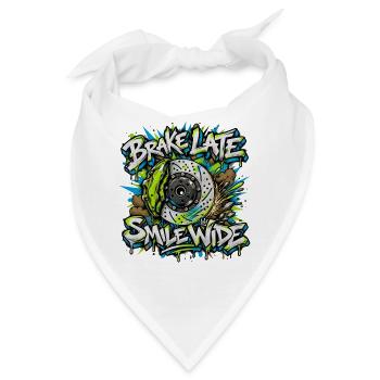 Bremse Zu Spät Graffiti Disk - Bandana - Weiß - Vorne