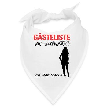 Gästeliste Gästebuch zur Hochzeit Frau Married - Bandana - Weiß - Vorne