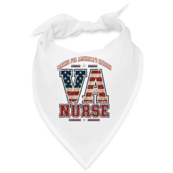 V-A Pflegehelden Patriotisches Design - Bandana - Weiß - Vorne