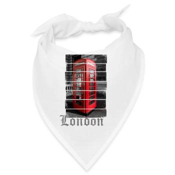 London Design mit Roter Telefonzelle Souvenir - Bandana - Weiß - Vorne