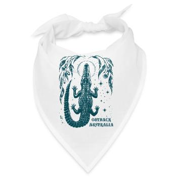 Australien Krokodil Wildnis - Bandana - Weiß - Vorne