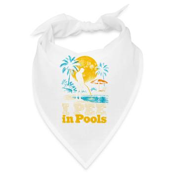 Tropischer Retro-Pool-Print - Bandana - Weiß - Vorne