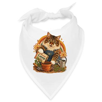 Katzenminze-Gärtner - Bandana - Weiß - Vorne
