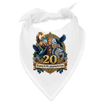 20 Jahre Geburtstag - Bandana - Weiß - Vorne