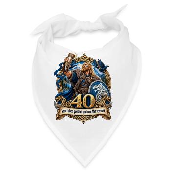 40.Geburtstag - Bandana - Weiß - Vorne