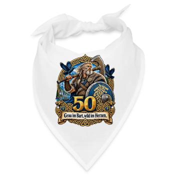 50.Geburtstag - Bandana - Weiß - Vorne