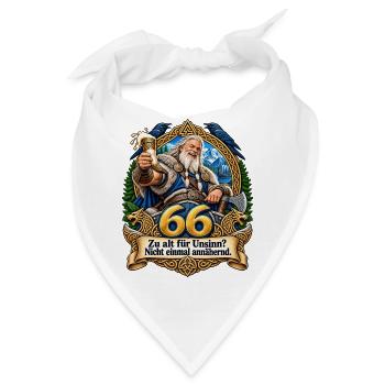 66.Geburtstag - Bandana - Weiß - Vorne
