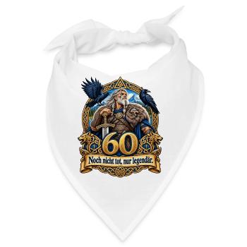60.Geburtstag - Bandana - Weiß - Vorne
