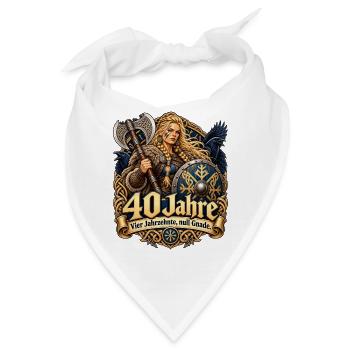 40.Geburtstag - Bandana - Weiß - Vorne