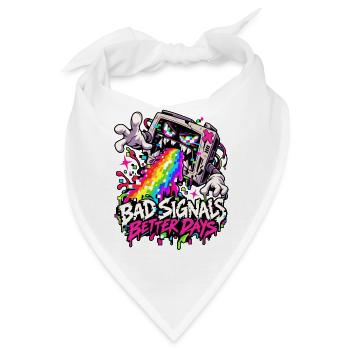 Bad Signals Better Days - Bandana - Weiß - Vorne