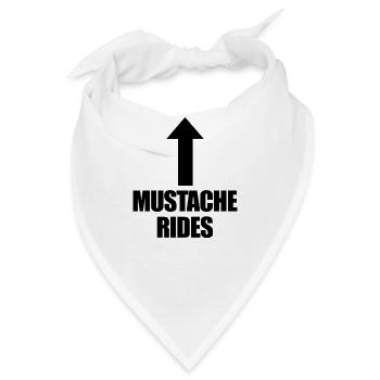 Schnurrbartritte Pfeil nach oben Herren Schnurrbar - Bandana - Weiß - Vorne