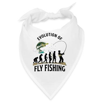 Evolution Fliegenfischerhumor - Bandana - Weiß - Vorne