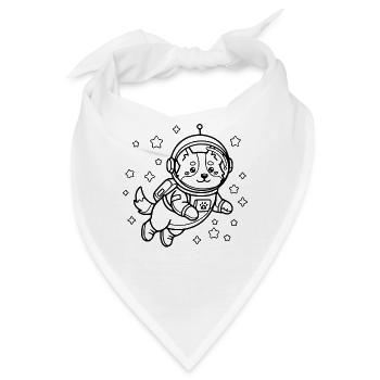 Niedliche Corgi-Astronauten-Gliederung Kawaii Space Dog - Bandana - Weiß - Vorne