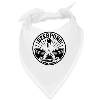 Beer Pong Turnier - Bandana - Weiß - Vorne