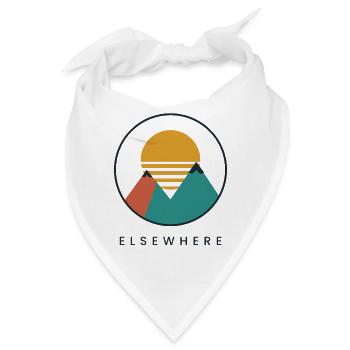 Elsewhere – Retro Mountain Sunset - Bandana - Weiß - Vorne