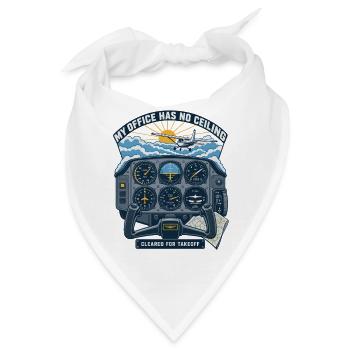 Cockpit Stil Shirt Büro Ohne Decke - Bandana - Weiß - Vorne