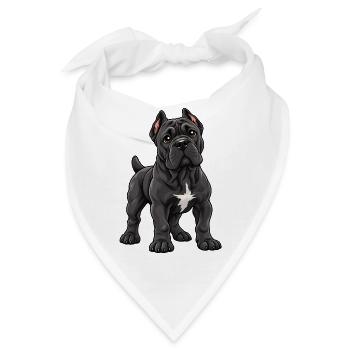 Cane Corso Kawaii Style – Süßer großer Hund - Bandana - Weiß - Vorne