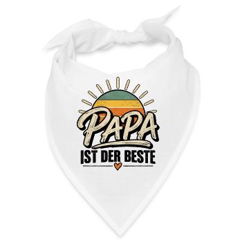 Vatertag Papa ist der Beste Lieblingspapa Kinder  - Bandana - Weiß - Vorne
