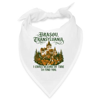 Of Brasov Transylvania Gothic Castle Typography - Bandana - Weiß - Vorne