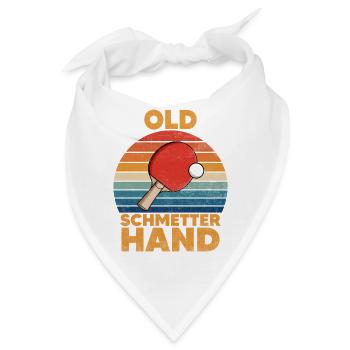 Tischtennis Ping Pong Retro Lustiger Spruch - Bandana - Weiß - Vorne