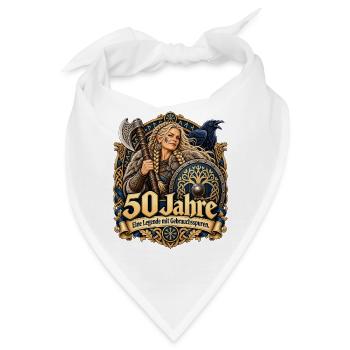 50.Geburtstag Schildmaid - Bandana - Weiß - Vorne