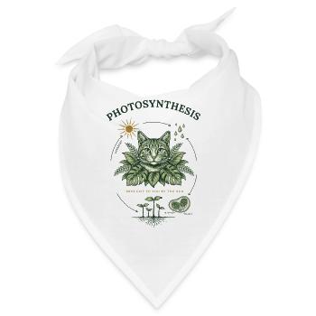 Vintage-Photosynthese-Katzen-Botanisches Design - Bandana - Weiß - Vorne