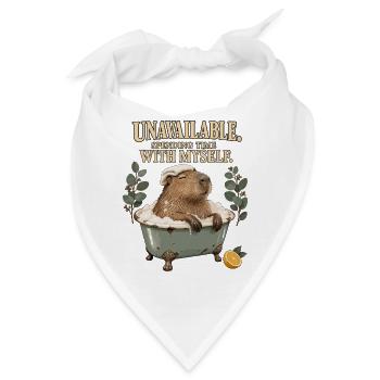 Unavailable – Zeit für mich mit Capybara - Bandana - Weiß - Vorne