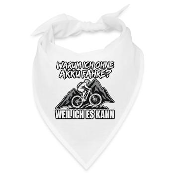 Ohne Akku Mountainbike Weil ich es kann - Bandana - Weiß - Vorne