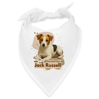 Jack Russell Treue Hundemotiv - Bandana - Weiß - Vorne